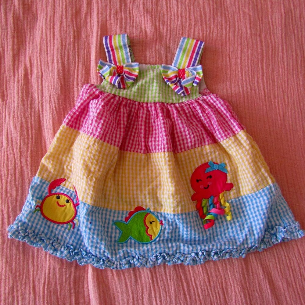 Rare Editions 9 Months Rainbow Sea Animal Dress